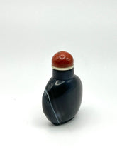 Load image into Gallery viewer, Vintage Black Agate Snuff Bottle with with Eyes