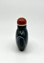 Load image into Gallery viewer, Vintage Black Agate Snuff Bottle with with Eyes