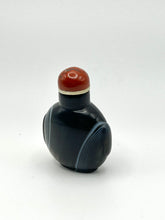 Load image into Gallery viewer, Vintage Black Agate Snuff Bottle with with Eyes