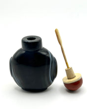 Load image into Gallery viewer, Vintage Black Agate Snuff Bottle with with Eyes
