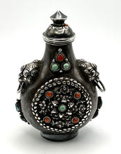 Load image into Gallery viewer, Snuff Bottle: Early 20th Century Silver Snuff Bottle for the Mongolian Market