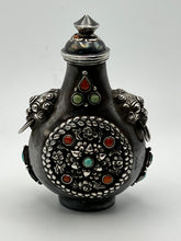 Load image into Gallery viewer, Snuff Bottle: Early 20th Century Silver Snuff Bottle for the Mongolian Market