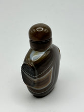 Load image into Gallery viewer, Snuff Bottle: Botswana Banded Agate Snuff Bottle with "Eye"