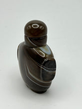 Load image into Gallery viewer, Snuff Bottle: Botswana Banded Agate Snuff Bottle with "Eye"