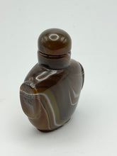 Load image into Gallery viewer, Snuff Bottle: Botswana Banded Agate Snuff Bottle with "Eye"