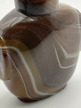 Load image into Gallery viewer, Snuff Bottle: Botswana Banded Agate Snuff Bottle with "Eye"