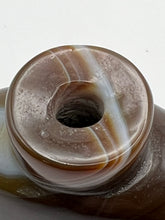 Load image into Gallery viewer, Snuff Bottle: Botswana Banded Agate Snuff Bottle with "Eye"