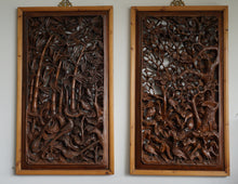Load image into Gallery viewer, Architectural Artifact: Antique Chinese Carved Panels of Bamboo and Plum Blossoms