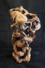 Load image into Gallery viewer, Vintage Root Carving of Monkeys and Peaches