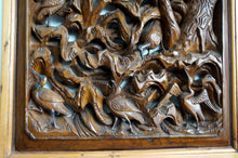 Load image into Gallery viewer, Architectural Artifact: Antique Chinese Carved Panels of Bamboo and Plum Blossoms