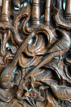 Load image into Gallery viewer, Architectural Artifact: Antique Chinese Carved Panels of Bamboo and Plum Blossoms