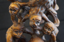 Load image into Gallery viewer, Vintage Root Carving of Monkeys and Peaches
