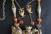 Load image into Gallery viewer, Qing Dynasty Silver Necklace with Boy on Qilin