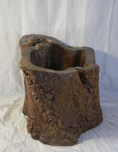 Load image into Gallery viewer, Chinese Enhanced Burl Wood Tree Trunk Container