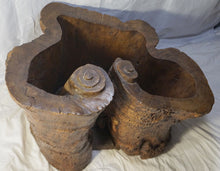 Load image into Gallery viewer, Chinese Enhanced Burl Wood Tree Trunk Container
