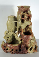 Load image into Gallery viewer, Soapstone Carving: Monkeys and Birds Soapstone Carving