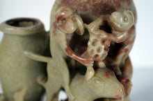 Load image into Gallery viewer, Soapstone Carving: Monkeys and Birds Soapstone Carving