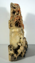 Load image into Gallery viewer, Soapstone: Vintage Carving of Three Vases with Chrysanthemums