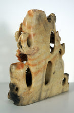 Load image into Gallery viewer, Soapstone: Vintage Carving of Three Vases with Chrysanthemums