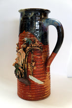 Load image into Gallery viewer, Japanese Ceramics: Sumida Ware of a Tall Pitcher with 13 Monkeys