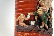 Load image into Gallery viewer, Japanese Ceramics: Sumida Ware of a Tall Pitcher with 13 Monkeys