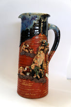 Load image into Gallery viewer, Japanese Ceramics: Sumida Ware of a Tall Pitcher with 13 Monkeys
