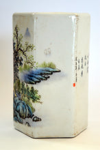 Load image into Gallery viewer, Scholar Object: Painted Porcelain Brushpot