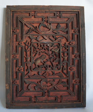 Load image into Gallery viewer, Antique Ming Dynasty Caved Wood Window Panel