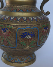 Load image into Gallery viewer, Bronze: A Large Vintage Champleve Vase