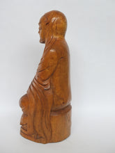 Load image into Gallery viewer, Vintage Bamboo Carving of a Monk identified as the 261st Zen Patriach