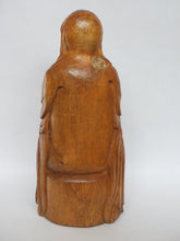 Load image into Gallery viewer, Vintage Bamboo Carving of a Monk identified as the 261st Zen Patriach