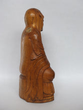 Load image into Gallery viewer, Vintage Bamboo Carving of a Monk identified as the 261st Zen Patriach