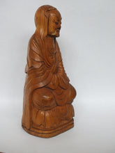 Load image into Gallery viewer, Vintage Bamboo Carving of a Monk identified as the 261st Zen Patriach