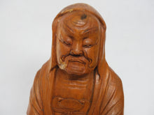 Load image into Gallery viewer, Vintage Bamboo Carving of a Monk identified as the 261st Zen Patriach