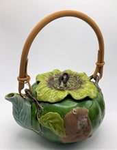 Load image into Gallery viewer, Japanese Ceramics: Painted Porcelain Teapot of the Three Wise Monkeys