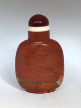 Load image into Gallery viewer, Vintage Blood Red Banded Jasper Snuff Bottle