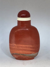 Load image into Gallery viewer, Vintage Blood Red Banded Jasper Snuff Bottle