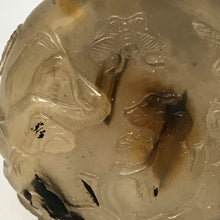 Load image into Gallery viewer, Snuff Bottle: Antique Moss Agate Floater Bottle with Carving
