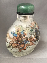 Load image into Gallery viewer, Inside Painted Snuff Bottle with Fighting Cavalary from the Romance of the Three Kingdoms