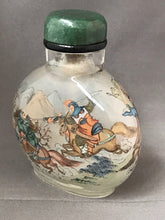 Load image into Gallery viewer, Inside Painted Snuff Bottle with Fighting Cavalary from the Romance of the Three Kingdoms