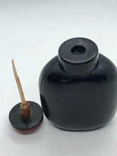 Load image into Gallery viewer, Snuff Bottle: Vintage Black Chalcedony Bottle with Eye