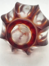 Load image into Gallery viewer, Snuff Bottle: Segmented Glass Bottle with Red Glass Overlay