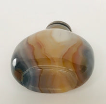 Load image into Gallery viewer, Vintage Grey and Brown Banded Agate Snuff Bottle