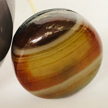 Load image into Gallery viewer, Vintage Grey and Brown Banded Agate Snuff Bottle
