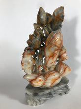 Load image into Gallery viewer, Soapstone Carving: Colorful Soapstone Carving of a Fish and Lotus