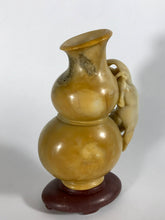 Load image into Gallery viewer, Soapstone: Soapstone Carving of a Vase with a Mythical Creature