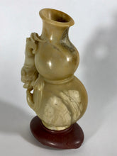 Load image into Gallery viewer, Soapstone: Soapstone Carving of a Vase with a Mythical Creature