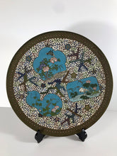 Load image into Gallery viewer, Early Japanese Cloisonne Charger with Flora and Fauna