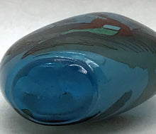 Load image into Gallery viewer, Snuff Bottle:  Cobalt Blue Glass Bottle with Inside Painting of Ladies