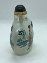 Load image into Gallery viewer, Snuff Bottle: Antique Clear Glass Inside Painted Snuff Bottle with CHINA Mark